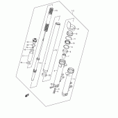 Схема узла: Передняя вилка (Model k2/k3/k4) для Suzuki GSX1400