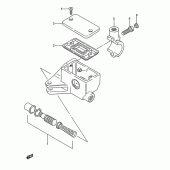 Схема вузла: Передній гальмівний циліндр (Ls650pg/pj/pk/pl, model m/n/p) для Suzuki LS650 Savage