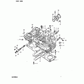 Схема узла: Головка цилиндра для Suzuki GS1000