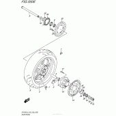 Схема вузла: Заднє колесо (Sfv650Al5 E33) для Suzuki SFV650 Gladius