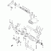 Схема узла: Копирный вал & Вилки & Вал переключения (Dr-z400ey/ek1/ek2/ek3/ek4 e24) для Suzuki DR-Z400 DR-Z400E
