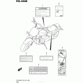 Схема вузла: Інформаційні наклейки (Vzr1800Bzl6 E33) для Suzuki VZR1800 Boulevard M109R BOSS
