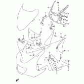 Схема вузла: Кріплення обтічників для Suzuki RF600