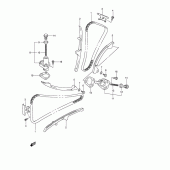 Схема вузла: Ланцюг ГРМ & Натягувач & Заспокоювач Suzuki DL650 V-Strom