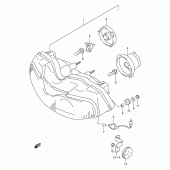 Схема вузла: Фара (Model v e4, e18, e22, e25, e34, e39, p37) для Suzuki TL1000