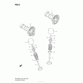 Схема вузла: Розподільний вал & Клапан для Suzuki RM-Z450