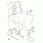 Схема узла: Топливный бак (Model p/r) для Suzuki RM250