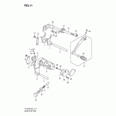 Схема вузла: Копірний вал & Вилки & Вал перемикання для Suzuki TF125