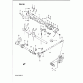 Схема вузла: Копірний вал & Вилки & Вал перемикання для Suzuki GSX-R1100