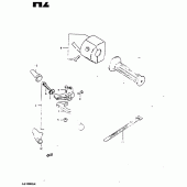 Схема узла: Левый пульт управления рулевой для Suzuki GS1000