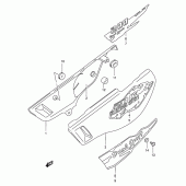 Схема вузла: Бічні панелі (Model s/t/v) для Suzuki DR200 DR200SE