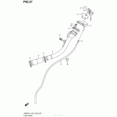Схема вузла: Горловина паливного бака для Suzuki AN650 Burgman (EU analogue of SkyWave)