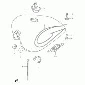 Схема узла: Топливный бак (Model y) для Suzuki GZ250 Marauder