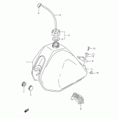 Схема узла: Топливный бак (Model r p31) для Suzuki TS125