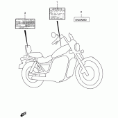 Схема вузла: Наклейки (Model w/x) для Suzuki VS800 Intruder 800