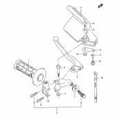 Схема вузла: Ручка керма, ліва для Suzuki RMX250