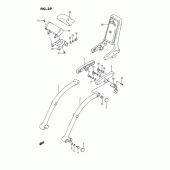Схема вузла: Опори пасажира (Model h/j/k/l/m/n/p e22) для Suzuki VS1400 Intruder 1400