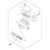 Схема узла: Передний тормозной цилиндр для Suzuki GSX600 Katana