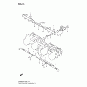 Схема вузла: Паливна рейка & Інжектор для Suzuki GSF650 Bandit S