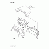 Схема узла: Задний спойлер (An400sk5/sk6) для Suzuki AN400 Burgman (EU analogue of SkyWave)