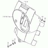 Схема узла: Кожух фары (Ts125ert) для Suzuki TS125