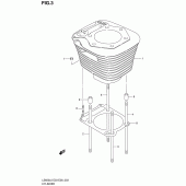 Схема вузла: Циліндр для Suzuki LS650 Boulevard S40