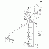 Схема узла: Задний тормозной цилиндр (Model k5/k6) для Suzuki RM250