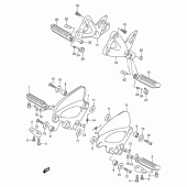 Схема узла: Подножки для Suzuki GSX750 Katana