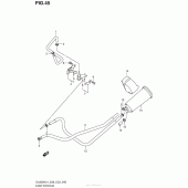 Схема вузла: Система вентиляції бензобака (Dl650Al4 E33) для Suzuki DL650 V-Strom