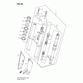 Схема вузла: Вилка передньої осі для Suzuki DR-Z70