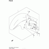 Схема узла: Переднее крыло (Gsx1300Ral4 E33) для Suzuki GSX1300 Hayabusa