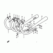 Схема вузла: Вихлопна система для Suzuki GS1000