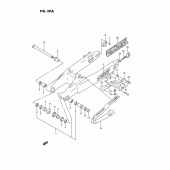 Схема вузла: Задній важіль підвіски (Model p/r/s) для Suzuki RM125