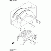 Схема вузла: Rear Fender (Vl800Tl5 E03) для Suzuki VL800 Boulevard C50 BOSS