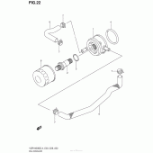 Схема вузла: Олійний охолоджувач для Suzuki VZR1800 Boulevard M109R BOSS