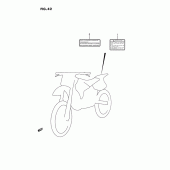 Схема вузла: Інформаційні наклейки для Suzuki RMX250