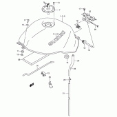 Схема вузла: Паливний бак (Model x/y) для Suzuki SV650