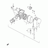 Схема узла: Воздушный фильтр для Suzuki TS125
