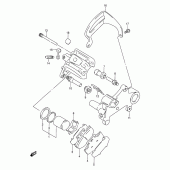 Схема вузла: Задній гальмівний супорт (Model n/p) для Suzuki DR250