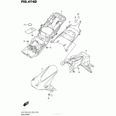 Схема вузла: Rear Fender (Gsx-R750L5 E28) для Suzuki GSX-R750