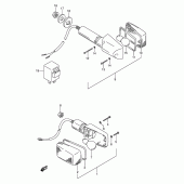 Схема узла: Поворотники (Model s/t) для Suzuki GS500