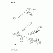Схема вузла: Підніжка & Підставка (Model x/w) для Suzuki TF125