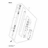 Схема узла: Передняя вилка (En125-2ak9) для Suzuki EN125