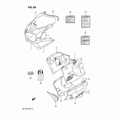 Схема вузла: Передній обтічник (Model m 3ee) для Suzuki GSX-R1100