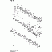 Схема узла: Трансмиссия для Suzuki LS650 Boulevard S40