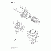 Схема узла: Масляный насос для Suzuki DR200 DR200SE