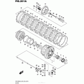 Схема узла: Сцепление для Suzuki GSX-R600