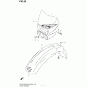 Схема узла: Переднее крыло для Suzuki DR-Z400 DR-Z400SM