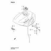 Схема узла: Топливный бак (Model k3) для Suzuki GS500