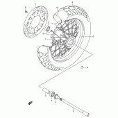 Схема вузла: Переднє колесо Suzuki VL800 Intruder Volusia